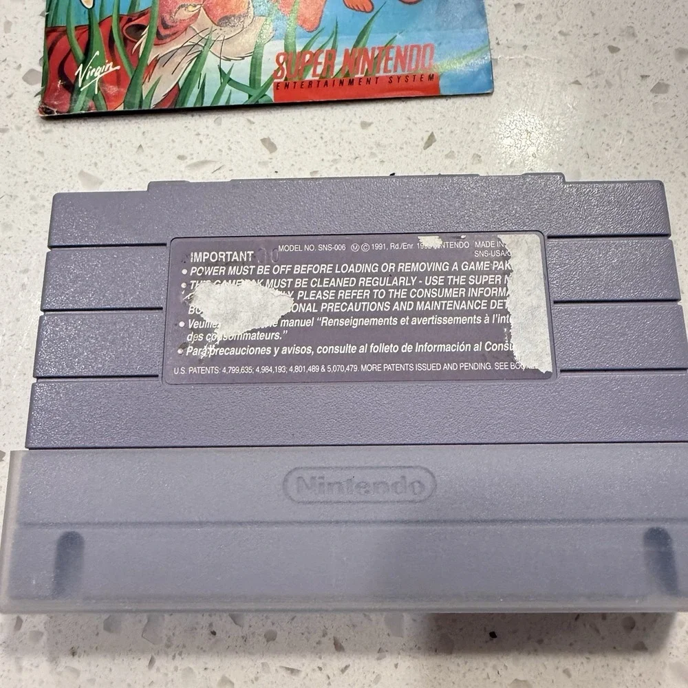 The Jungle Book Super Nintendo, 1991‎ Game & Manual Disney Vintage Gaming EUC